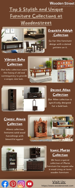 Top 5 furniture collections at woodenstreet