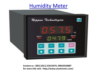 Humidity Meter, Digital Counter, PH Controller