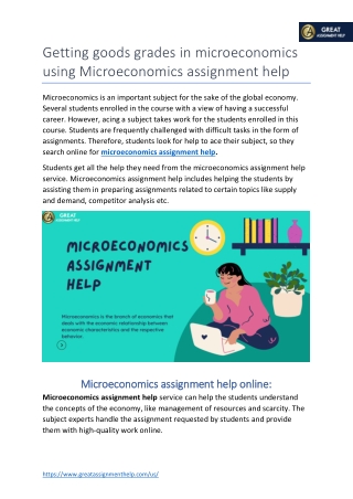 Getting goods grades in microeconomics using Microeconomics assignment help