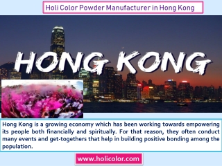 Holi Color Powder Manufacturers in Hong Kong