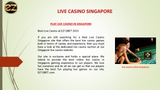 live casino online Singapore | EZ12BET