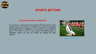 sports betting in Singapore | EZ12BET