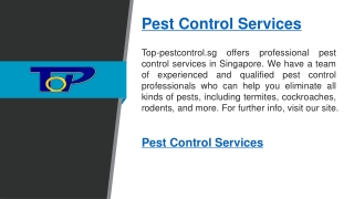 Pest Control Services   Top-pestcontrol.sg