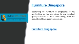 Furniture Singapore   Livingsolution.com.sg