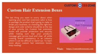 The Benefits of Using Custom Hair Extension Boxes for Your Business