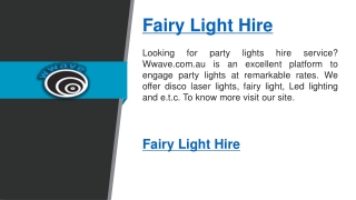 Fairy Light Hire   Wwave.com.au