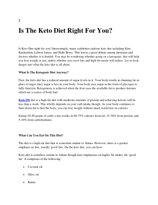 Is The Keto Diet Right For You?