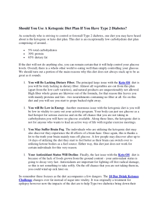 Should You Use A Ketogenic Diet Plan If You Have Type 2 Diabetes?