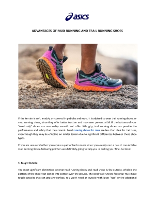 Know The Advantages Of Mud Running And Trail Running Shoes - Asics India