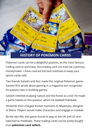 HISTORY OF POKÉMON CARDS