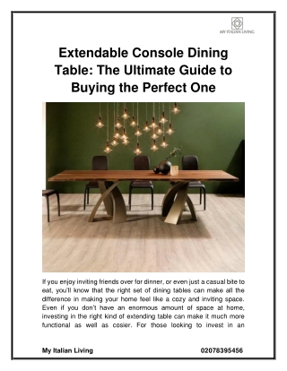 Extendable Console Dining Table- The Ultimate Guide to Buying the Perfect One
