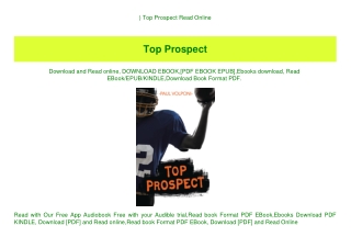 ^DOWNLOAD-PDF) Top Prospect Read Online