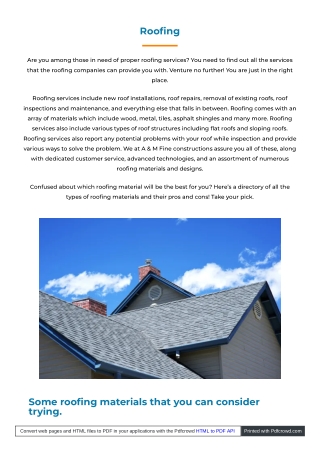 Find the best Roofing Services Near Me.