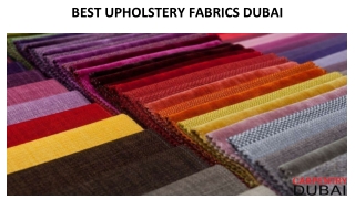 BEST UPHOLSTERY FABRICS DUBAI