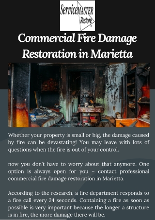 Get The Best Commercial Fire Damage Restoration in Marietta