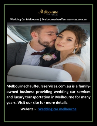 Wedding Car Melbourne | Melbournechauffeursservices.com.au