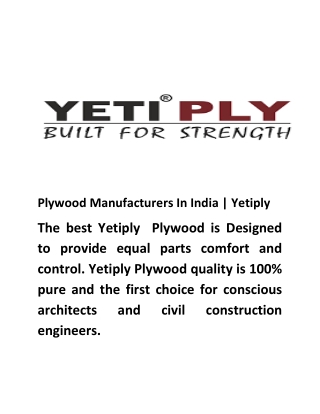 Plywood Manufacturers In India (1)