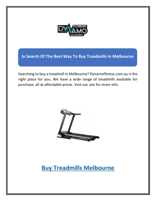 In Search Of The Best Way To Buy Treadmills In Melbourne