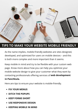 TIPS TO MAKE YOUR WEBSITE MOBILE FRIENDLY