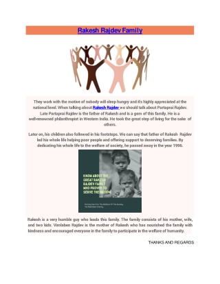 Know About The Great Rakesh Rajdev Family Who Proved To Serve The Nation