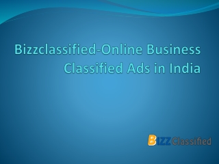 Bizzclassified-Online Business Classified Ads in India