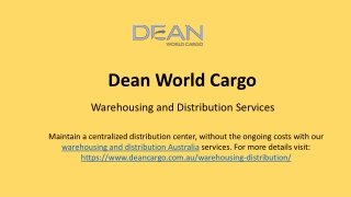 Warehousing and Distribution Centre