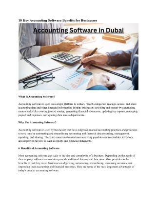 Accounting Software in Dubai