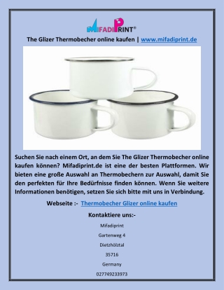 The Glizer Thermobecher online kaufen | www.mifadiprint.de