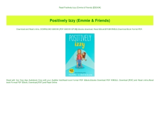 Read Positively Izzy (Emmie & Friends) [EBOOK]