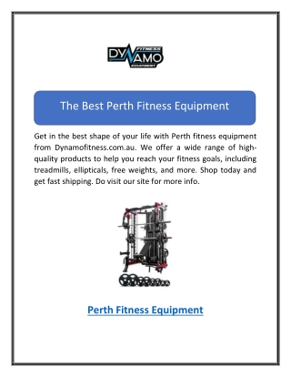 The Best Perth Fitness Equipment
