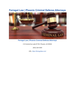 Ferragut Law _ Phoenix Criminal Defense Attorneys