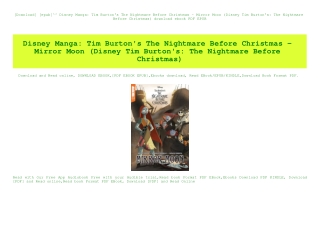 [Download] [epub]^^ Disney Manga Tim Burton's The Nightmare Before Christmas - Mirror Moon (Disney Tim Burton's The Nigh
