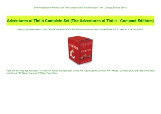 Download [ebook]$$ Adventures of Tintin Complete Set (The Adventures of Tintin - Compact Editions) EBook