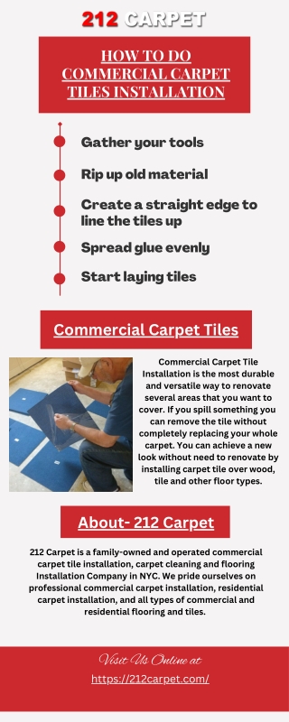 How to do Commercial Carpet Tiles Installation