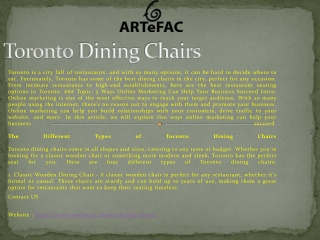 Toronto Dining Chairs