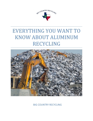 Everything You Want to Know About Aluminum Recycling
