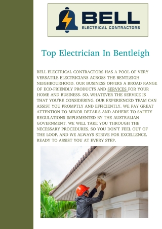 electrician Service in  bentleigh