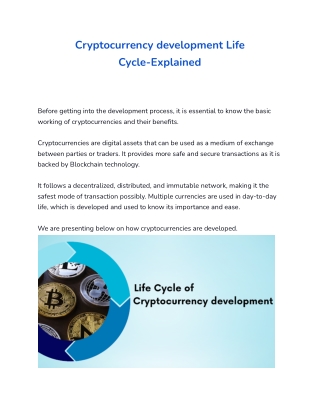 Cryptocurrency development Life Cycle-Explained