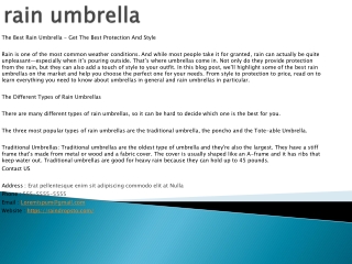 rain umbrella