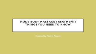 Nude Body Massage Treatment