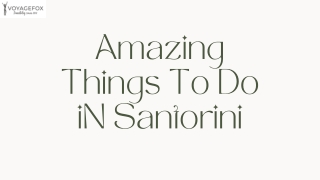 Amazing Things to Do in Santorini