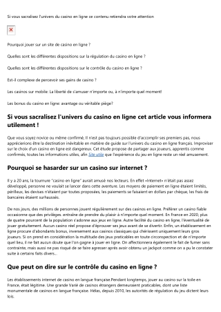 Les bonus du casino en ligne: avantage ou véritable piege?