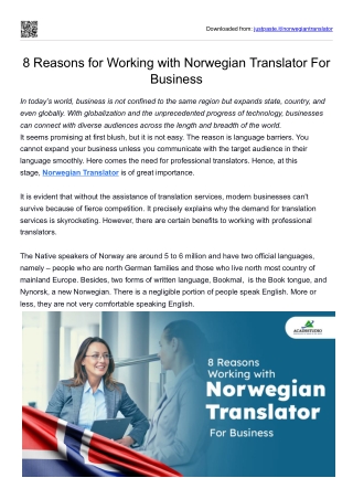 Norwegian Translator