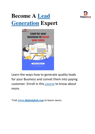 Become A Lead Generation Expert