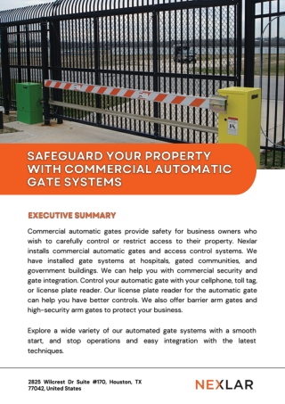 Safeguard Your Property with Commercial Automatic Gate Systems