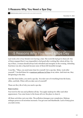littlehairsalon.com-5 Reasons Why You Need a Spa Day