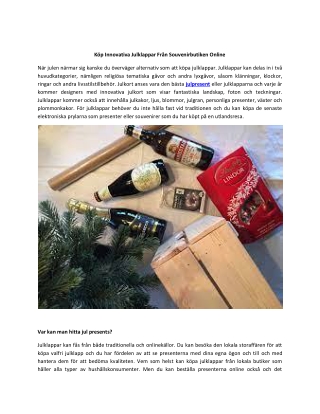 Köp innovativa julklappar från souvenirbutiken online