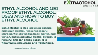 Ethyl Alcohol and 190 Proof Ethyl Alcohol  Uses and How to Buy Ethyl Alcohol