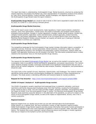 Erythropoietin Drugs Market