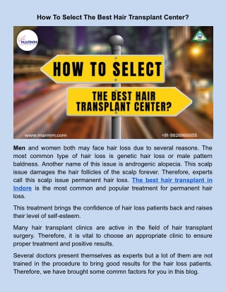 How To Select The Best Hair Transplant Center_.docx